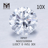 D Color redondo branco 1,03 ct VVS1 EX Cut melhores diamantes de laboratório online