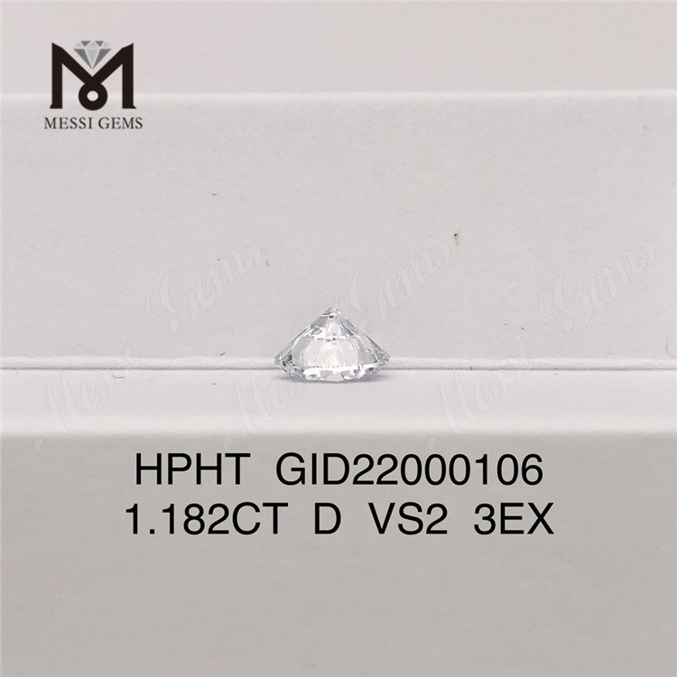 1.182CT RD D 3EX Diamante desenvolvido em laboratório HPHT VS2 diamante feito pelo homem