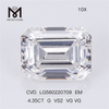 4.35CT G VS2 VG VG diamante de laboratório com corte esmeralda CVD à venda