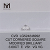3.60CT CVD SQ E VS1 VG VG loja de diamantes de laboratório Preço de fábrica