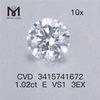 Diamante de laboratório VS 3EX de 1,02 ct cor rd E diamante feito pelo homem em estoque