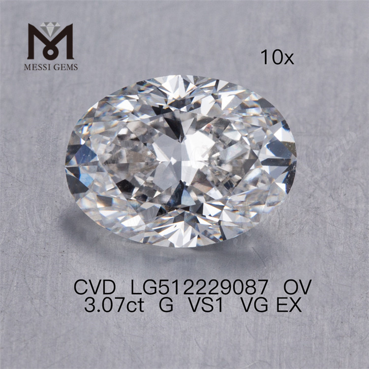 3,07ct G vs cvd lad diamond 3ct oval lab diamond IGI