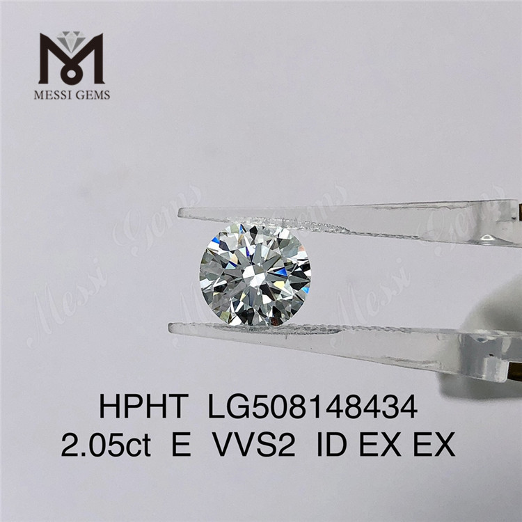2.05CT E vvs diamantes de laboratório RD Cut diamantes hpht preço de atacado