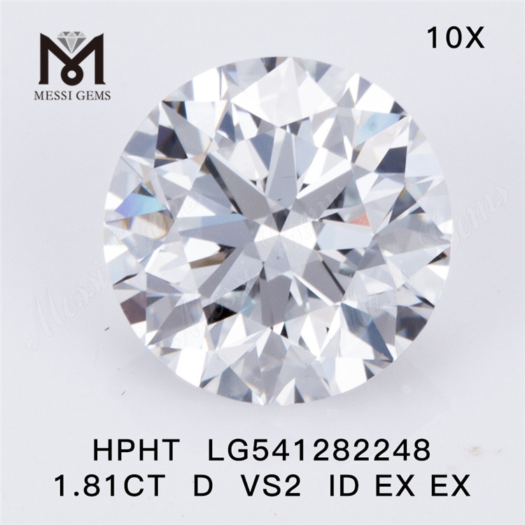 1,81ct D VS2 IDEAL Preço do fabricante de diamantes redondos cultivados em laboratório
