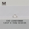 Diamante de laboratório cvd E 1,61ct vvs diamante de laboratório EX redondo à venda