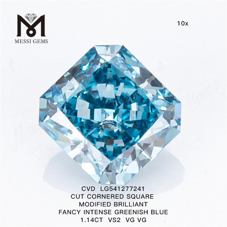 1,14CT Fancy Blue SQ diamantes sintéticos soltos IGI diamantes cultivados em laboratório preço de atacado