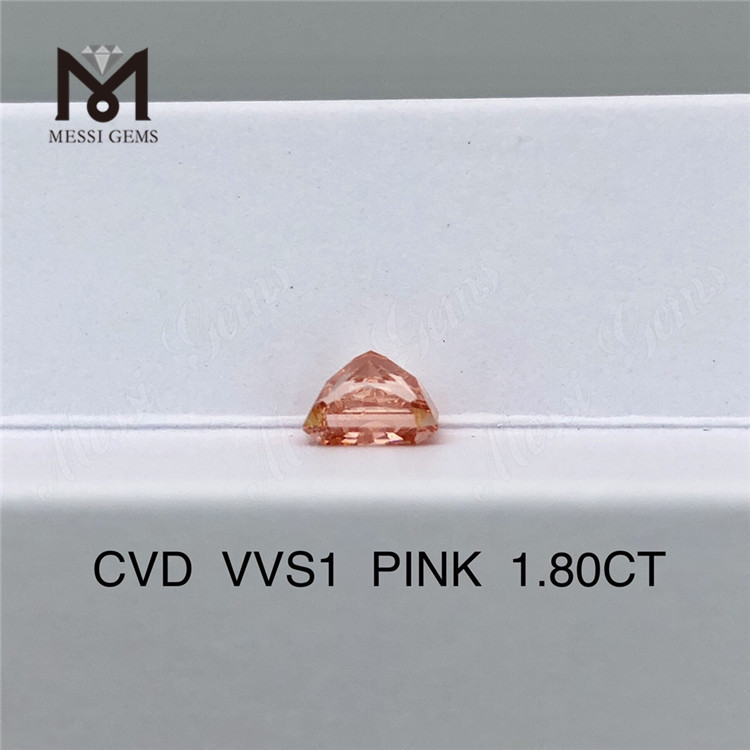 Diamante cvd de corte radiante de 1,80 quilates rosa fantasia barato diamante de laboratório solto atacado