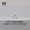 Diamante de laboratório CVD de 2,24 ct G VS1 Diamante de laboratório redondo 3EX preço barato