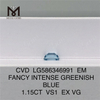 1.15CT VS1 EX VG EM FANCY INTENSE INTENSE GREENISH BLUE Diamantes CVD para venda LG586346991 