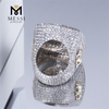 TM 10K Gold + S925 RD Lab diamante Caras Anéis Hiphop Libertem sua atitude urbana