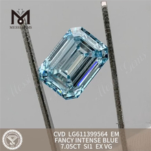 7.05CT SI1 EM FANCY INTENSE BLUE Diamante cultivado em laboratório CVD LG611399564 