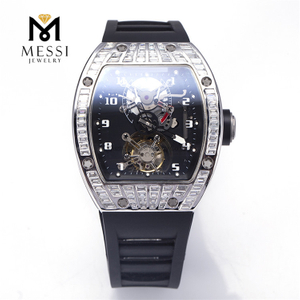 Relógios masculinos personalizados por atacado congelados Moissanite Fashion Mens Moissanite Watch