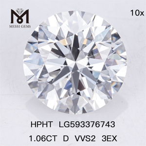 1.06CT D VVS2 3EX diamantes hthp HPHT LG593376743