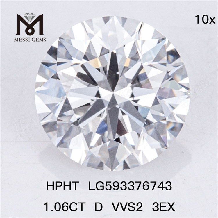 1.06CT D VVS2 3EX diamantes hthp HPHT LG593376743