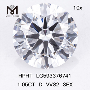 Diamantes 1.05CT D VVS2 3EX HPHT para venda HPHT LG593376741