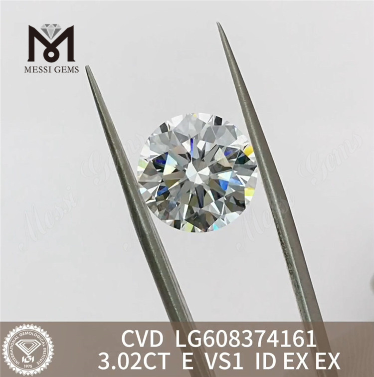Preço do diamante cvd de 3 quilates 3.02CT E VS1 para revendedores e designers de joias丨Messigems LG608374161
