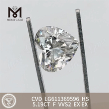 5.19CT F HS VVS2 CVD melhor preço em diamantes cultivados em laboratório LG611369596丨Messigems