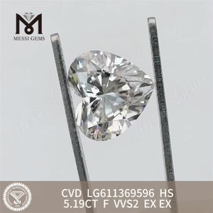 5.19CT F HS VVS2 CVD melhor preço em diamantes cultivados em laboratório LG611369596丨Messigems