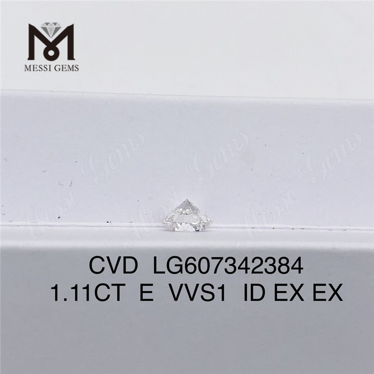 1.11CT E VVS1 ID custo de diamante CVD cultivado em laboratório de 1 quilate para compras em massa丨Messigems LG607342384
