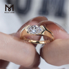Anel de noivado em ouro branco 18k com diamante cultivado em laboratório estilo Solitaire corte marquise