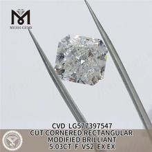 5.03CT retangular f vs2 ex ex CVD Diamante simulado LG577397547