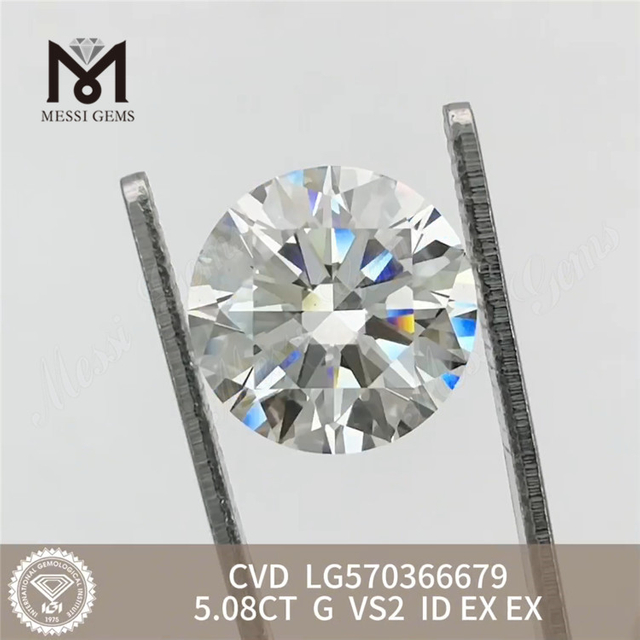 5.08ct G vs2 ID Ex CVD Laboratory Diamonds LG570366679 丨 Messigems
